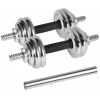 Činky chrómované nastaviteľné 15kg, REBEL ACTIVE RBA-2326-15 Činky chrómované nastaviteľné 15kg, REBEL ACTIVE RBA-2326-15