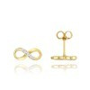 MINET JMG0266WGE00 - MINET Zlaté náušnice nekonečno s bílými zirkony Au 585/1000 1,05g MINET JMG0266WGE00 - MINET Zlaté náušnice nekonečno s bílými zirkony Au 585/1000 1,05g
