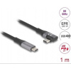 Delock Kabel USB 40 Gbps, pravoúhlý levý / pravý USB PD 3.1 Extended Power Range 240 W 1 m Delock Kabel USB 40 Gbps, pravoúhlý levý / pravý USB PD 3.1 Extended Power Range 240 W 1 m
