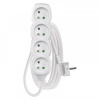 Predlžovací kábel 3 m / 4 zásuvky / biely / PVC / 1,5 mm2 Predlžovací kábel 3 m / 4 zásuvky / biely / PVC / 1,5 mm2