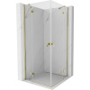Mexen Mist-H Duo, 2-krídlový výklopný sprchový kút 110 x 110 cm, číre sklo, zlatý lesklý profil, 8A5-110L-110P-50-00 Mexen Mist-H Duo, 2-krídlový výklopný sprchový kút 110 x 110 cm, číre sklo, zlatý lesklý profil, 8A5-110L-110P-50-00