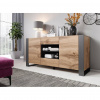 Cama Meble Komoda pod televízor WOOD, dub wotan/antracyt Cama Meble Komoda pod televízor WOOD, dub wotan/antracyt