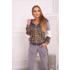 SÚPRAVA LEOPARD - SIVÁ (Dámska velúrová súprava) SÚPRAVA LEOPARD - SIVÁ (Dámska velúrová súprava)