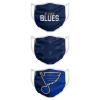 Roušky St. Louis Blues NHL FOCO - set 3 kusy Veľkosť: dospělá velikost Roušky St. Louis Blues NHL FOCO - set 3 kusy Veľkosť: dospělá velikost