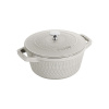 Staub Cocotte Twist okrúhly hrniec 24 cm/4 l biela hľuzovka, 1023541 Staub Cocotte Twist okrúhly hrniec 24 cm/4 l biela hľuzovka, 1023541