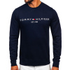 Tmavomodrá pánska mikina bez kapucne s potlačou Tommy Hilfiger MW0MW11596 Tmavomodrá pánska mikina bez kapucne s potlačou Tommy Hilfiger MW0MW11596