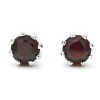 Stříbrné náušnice granát/almandin Ardys - Český granát, rhodiování Stříbrné náušnice granát/almandin Ardys - Český granát, rhodiování