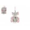 Teddies Slon naťahovací hrací strojček hrkálka plyš 16,5x21,5cm šedo-ružový na karte v sáčku 0+ Teddies Slon naťahovací hrací strojček hrkálka plyš 16,5x21,5cm šedo-ružový na karte v sáčku 0+