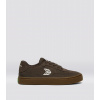 LUAN PRO Dark Gum Teak Suede Ivory Logo Sneaker LUAN PRO Dark Gum Teak Suede Ivory Logo Sneaker
