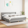 vidaXL Boxspring posteľ s matracom bledosivá 180x200 cm látka vidaXL Boxspring posteľ s matracom bledosivá 180x200 cm látka