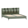 Zelená čalúnená dvojlôžková posteľ s roštom 180x200 cm Tulsa – Ropez Zelená čalúnená dvojlôžková posteľ s roštom 180x200 cm Tulsa – Ropez