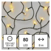 Vianočné osvetlenie EMOS 80 LED reťaz, 8 m, vonkajšia aj vnútorná, teplá biela, časovač (D4AW02) Vianočné osvetlenie EMOS 80 LED reťaz, 8 m, vonkajšia aj vnútorná, teplá biela, časovač (D4AW02)
