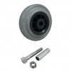 ZABI Gumové koleso 125/12-22 mm, šedá/plast + montážna zostava nerez ZABI Gumové koleso 125/12-22 mm, šedá/plast + montážna zostava nerez
