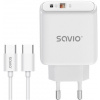 Savio LA-13 nabíječka na PDA/mobilní telefon Univerzální Bílá AC Rychlé nabíjení Vnitřní Savio LA-13 nabíječka na PDA/mobilní telefon Univerzální Bílá AC Rychlé nabíjení Vnitřní