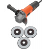 BLACK+DECKER Uhlová brúska 750W 115 mm 3x kotúč BEG110A3 BLACK+DECKER Uhlová brúska 750W 115 mm 3x kotúč BEG110A3