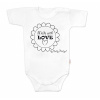 Body krátky rukáv Baby Nellys, Made with love - biele Body krátky rukáv Baby Nellys, Made with love - biele