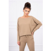 Dámska súprava s oversize blúzou MI9091 camel Dámska súprava s oversize blúzou MI9091 camel