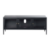 Čierny kovový TV stolík 132x52 cm Carmel - Unique Furniture Čierny kovový TV stolík 132x52 cm Carmel - Unique Furniture