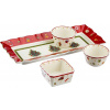 Tác a 3 misky, 26 x 12 cm Toy´s Delight Villeroy & Boch (Barva bílá + červená) Tác a 3 misky, 26 x 12 cm Toy´s Delight Villeroy & Boch (Barva bílá + červená)