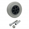 ZABI Gumové koleso 180/20-44 mm, šedá/plast + montážna zostava nerez ZABI Gumové koleso 180/20-44 mm, šedá/plast + montážna zostava nerez