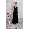 Čierne dlhé šaty na ramienka Veľkosť: M-38 Čierne dlhé šaty na ramienka Veľkosť: M-38
