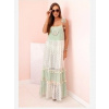Kesi Włoski Dámske boho šaty s ramienkami s výšivkou a čipkou mäta Kesi Włoski Dámske boho šaty s ramienkami s výšivkou a čipkou mäta
