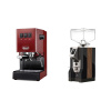 Gaggia Classic E24, red + Eureka Mignon Specialita, WD black, walnut Gaggia Classic E24, red + Eureka Mignon Specialita, WD black, walnut