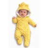 Baby Nellys Kombinézka /overal Minky s kapucňou a uškami -žltá, vel. 74 Baby Nellys Kombinézka /overal Minky s kapucňou a uškami -žltá, vel. 74