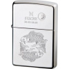 ZIPPO chrom poliert Fische Ha in kleiner Holzbox ZIPPO chrom poliert Fische Ha in kleiner Holzbox