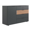 Komoda so zásuvkami Rotterdam, grafit/dub artisan Komoda so zásuvkami Rotterdam, grafit/dub artisan