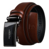 Pánsky hnedý kožený opasok s automatickou prackou - Peterson Pánsky hnedý kožený opasok s automatickou prackou - Peterson