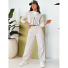 Béžová dámska súprava bundy a nohavíc, ay1024-S S Béžová dámska súprava bundy a nohavíc, ay1024-S S