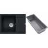 Franke Maris žulový drez s odkvapkávacou vložkou 62x50 cm čierna 114.0741.968 Franke Maris žulový drez s odkvapkávacou vložkou 62x50 cm čierna 114.0741.968