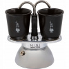 Moka kanvička Bialetti Mini Express 2 šálky + šálky Čierna Moka kanvička Bialetti Mini Express 2 šálky + šálky Čierna