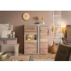 Bighome - Komoda akácia 110x45x142 béžová lakovaná AMSTERDAM Bighome - Komoda akácia 110x45x142 béžová lakovaná AMSTERDAM