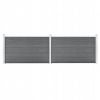 WPC záhradný plot, 353x106 cm, sivý WPC záhradný plot, 353x106 cm, sivý