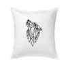 Geometria - vlk - vyjúci - Vankúš 50x50 - 50x50 - Vrátane výplne ( Biela ) Geometria - vlk - vyjúci - Vankúš 50x50 - 50x50 - Vrátane výplne ( Biela )