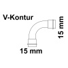 Kirchhoff CU koleno 90° 2 pouzdra polotovar 15 mm Kirchhoff CU koleno 90° 2 pouzdra polotovar 15 mm
