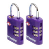 Set 2 ks kombinačných visiacich zámkov Master Lock TSA 4686EURT - fialový Set 2 ks kombinačných visiacich zámkov Master Lock TSA 4686EURT - fialový