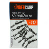 UnderCarp Obratlík s krúžkom a rýchlovýmenným klipom veľ. 8 10ks UnderCarp Obratlík s krúžkom a rýchlovýmenným klipom veľ. 8 10ks