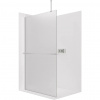 CERANO - Sprchová zástena Walk-in Onyx Top Round Ľ/P - 8 mm - guľatá vzpera + polička/držiak na uteráky - chróm, mliečne sklo - 110x200 cm CERANO - Sprchová zástena Walk-in Onyx Top Round Ľ/P - 8 mm - guľatá vzpera + polička/držiak na uteráky - chróm, mliečne sklo - 110x200 cm