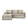 Béžová zamatová rozkladacia rohová pohovka Milo Casa Santo, ľavý roh Béžová zamatová rozkladacia rohová pohovka Milo Casa Santo, ľavý roh