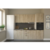 VerDesign, LOTUS jednoduchá kuchynská linka 240 cm, kašmír-kraft sivý LTD VerDesign, LOTUS jednoduchá kuchynská linka 240 cm, kašmír-kraft sivý LTD