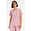 Vienetta Dámske pyžamo kapri Méďa s vankúšom Farba: Ružová, Veľkosť: 2XL Vienetta Dámske pyžamo kapri Méďa s vankúšom Farba: Ružová, Veľkosť: 2XL