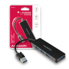AXAGON HUE-G1A, 4x USB 3.2 Gen 1 SLIM hub, kabel Type-A 14cm napevno AXAGON HUE-G1A, 4x USB 3.2 Gen 1 SLIM hub, kabel Type-A 14cm napevno