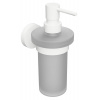 SAPHO - X-ROUND WHITE závesný dávkovač mydla 230ml, mliečne sklo, biely mat XR101W SAPHO - X-ROUND WHITE závesný dávkovač mydla 230ml, mliečne sklo, biely mat XR101W