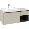 VILLEROY & BOCH Subway 3.0 závesná skrinka pod umývadlo (umývadlo vľavo), 2 zásuvky + regálový prvok, s LED osvetlením, 1001 x 516 x 422,5 mm, Cashmere Grey, C572L1VN VILLEROY & BOCH Subway 3.0 závesná skrinka pod umývadlo (umývadlo vľavo), 2 zásuvky + regálový prvok, s LED osvetlením, 1001 x 516 x 422,5 mm, Cashmere Grey, C572L1VN