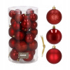 SPRINGOS Vianočné gule mix 4 5 6 cm červené 30-dielna sada SPRINGOS Vianočné gule mix 4 5 6 cm červené 30-dielna sada