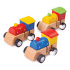Bigjigs Toys Drevená farebná mašinka na naťahovanie 1ks Bigjigs Toys Drevená farebná mašinka na naťahovanie 1ks