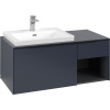 VILLEROY & BOCH Subway 3.0 závesná skrinka pod umývadlo (umývadlo vľavo), 2 zásuvky + regálový prvok, s LED osvetlením, 1001 x 516 x 422,5 mm, Marine Blue, C572L1VQ VILLEROY & BOCH Subway 3.0 závesná skrinka pod umývadlo (umývadlo vľavo), 2 zásuvky + regálový prvok, s LED osvetlením, 1001 x 516 x 422,5 mm, Marine Blue, C572L1VQ